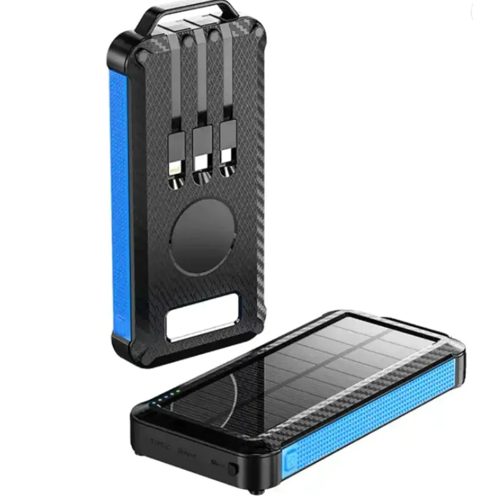 Ip65 Waterproof Portable Wireless Solar Power Bank Panel Charger Solar Powerbank Usb-C.