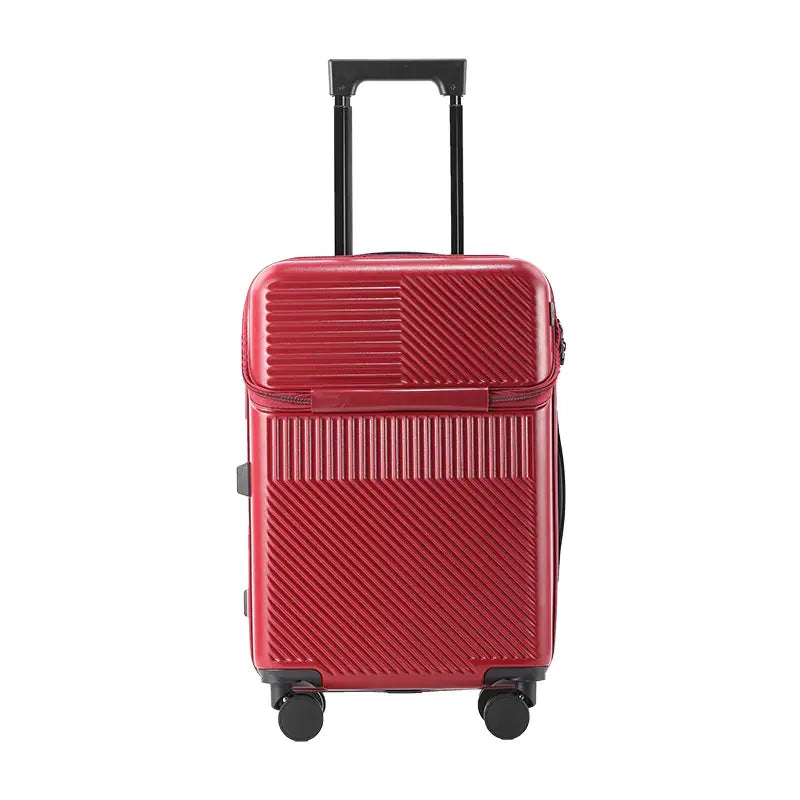 20-Inch Multifunctional Travel Suitcase with Cup Holder.
