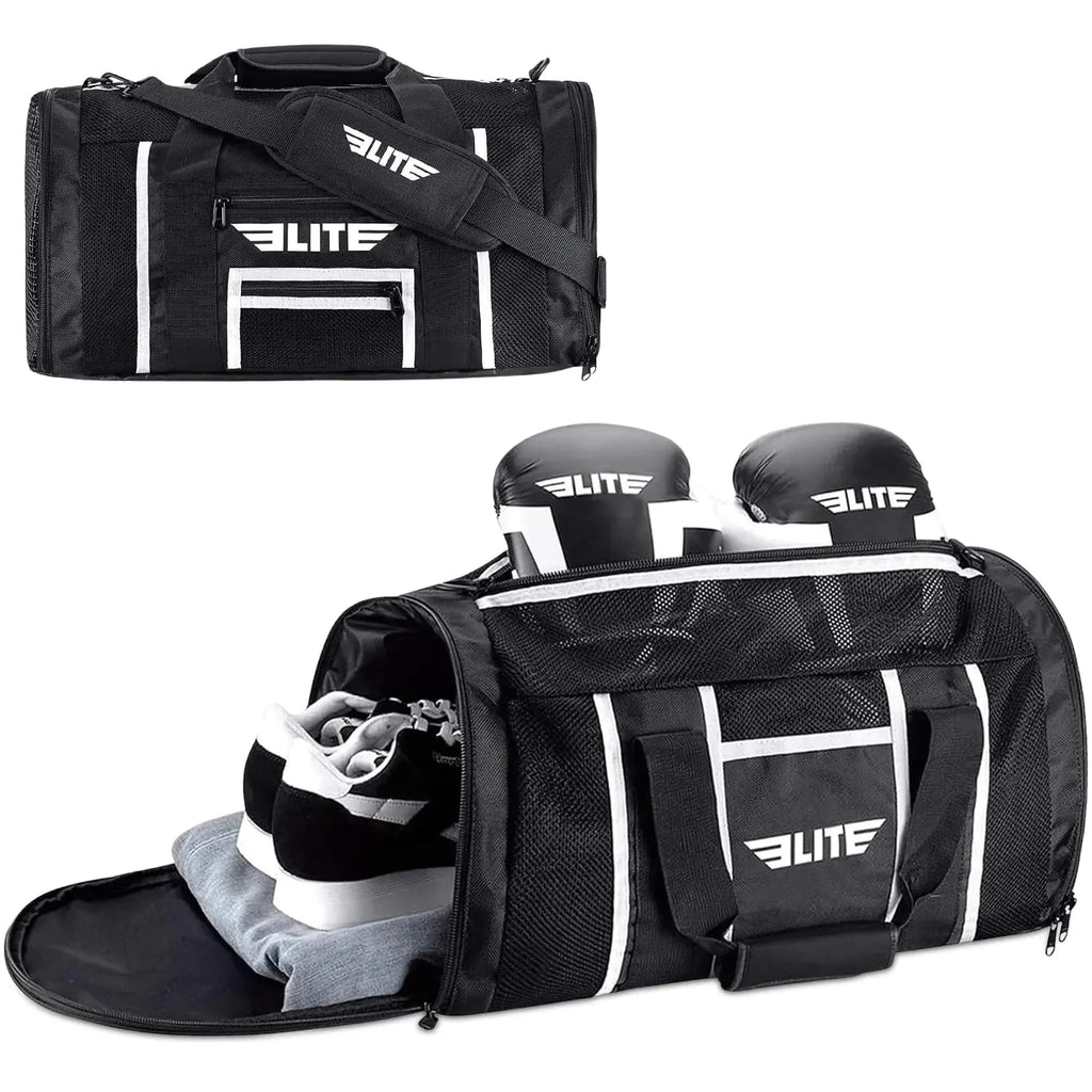 Elite Sports Boxing Gym Duffle Bag for MMA BJJ Jiu Jitsu gearDuffel Athletic Gym Boxing Bag.