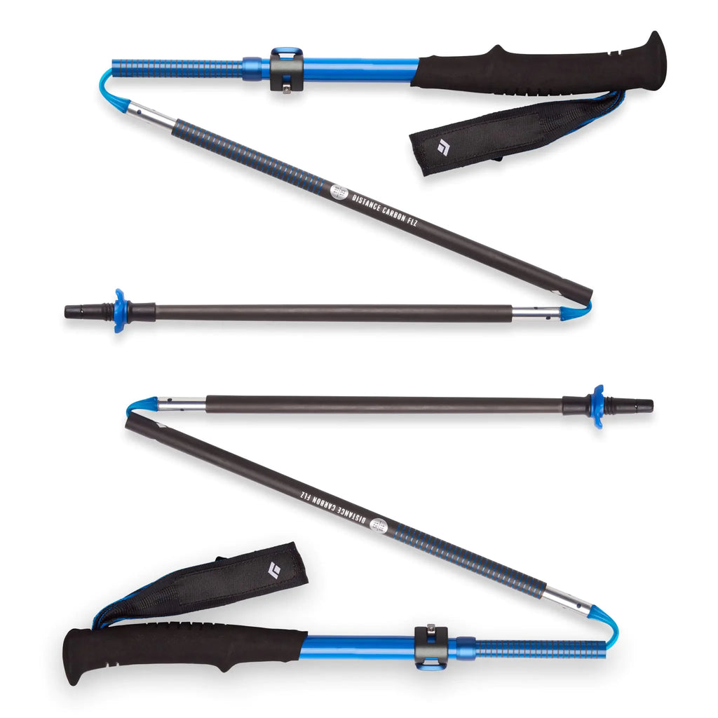 Black Diamond Equipment Distance Carbon Flz Trekking/Running Poles Ultra Blue 140cm.
