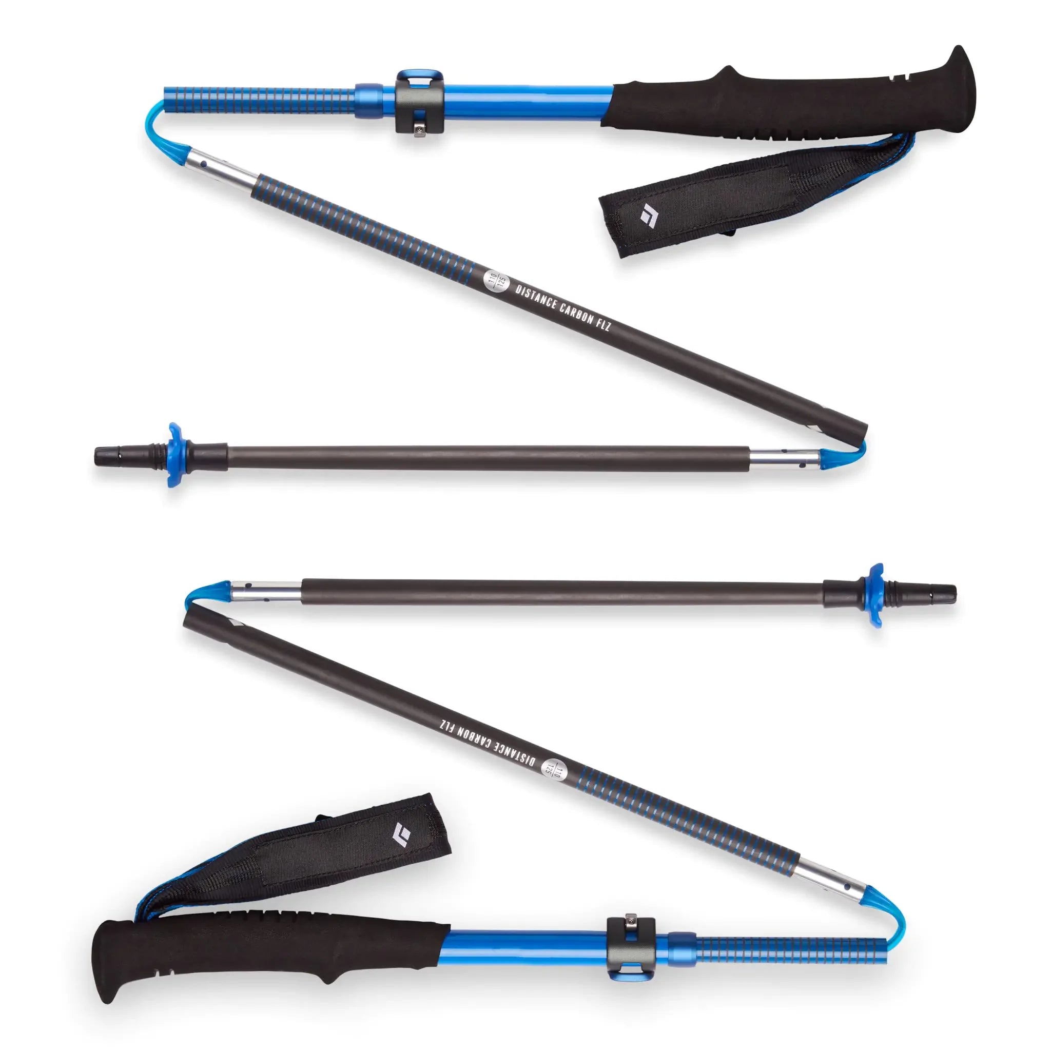 Black Diamond Equipment Distance Carbon Flz Trekking/Running Poles Ultra Blue 140cm.