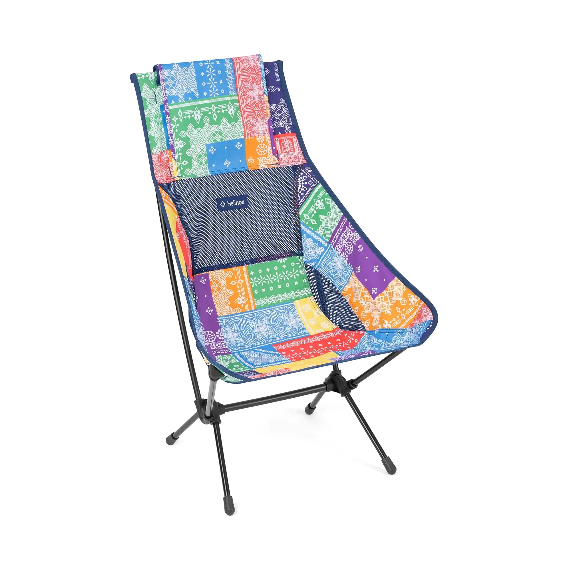 Helinox Chair Two Ultralight High-Back Collapsible Camping Chair Rainbow Bandana with Pockets