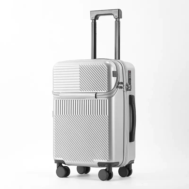 20-Inch Multifunctional Travel Suitcase with Cup Holder.