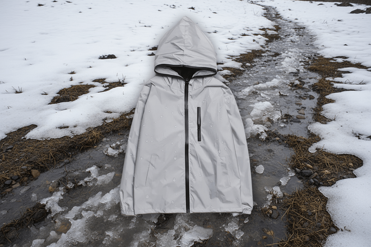 Solid Color Zipper Decoration Reflective Jacket Men's Jacket