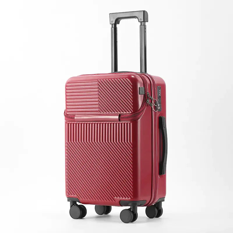 20-Inch Multifunctional Travel Suitcase with Cup Holder.