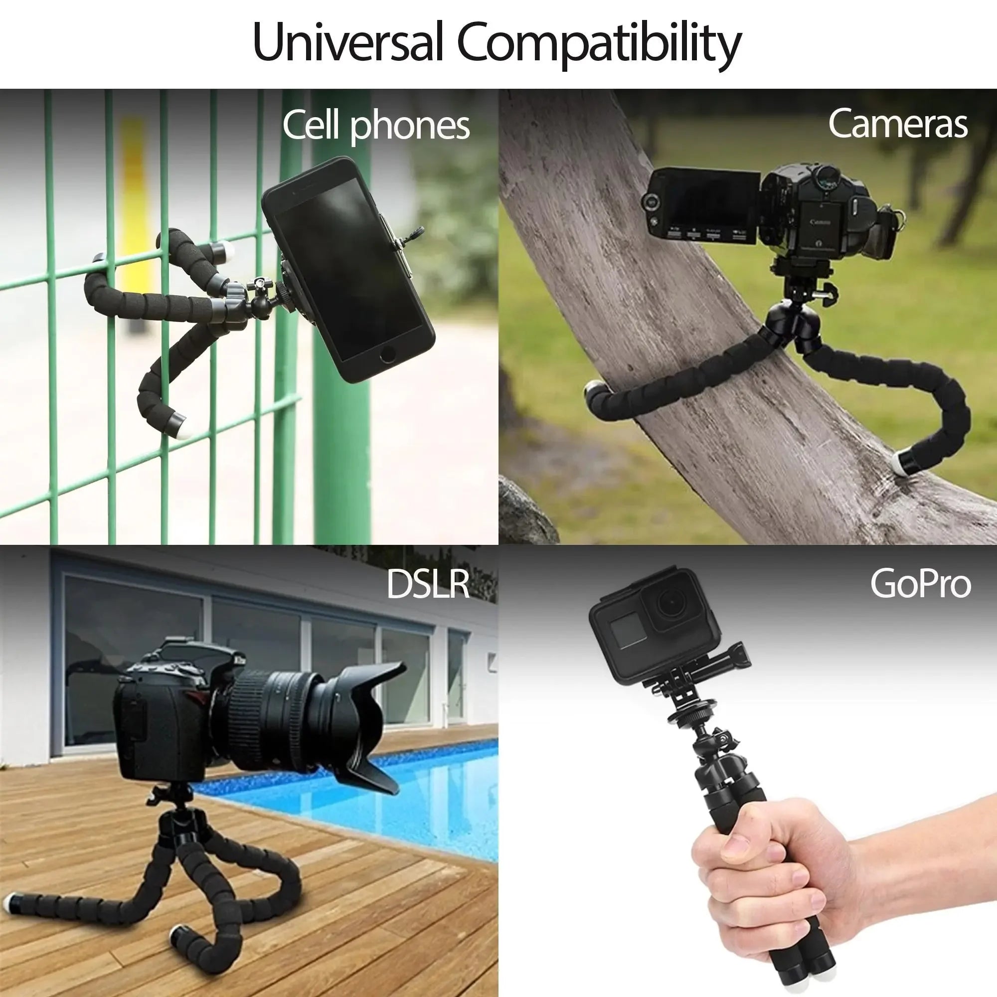 Octopus Tripod Universal Adjustable Stand Phone Holder for iPhone Camera.