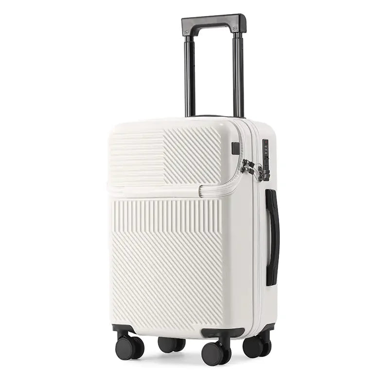 20-Inch Multifunctional Travel Suitcase with Cup Holder.