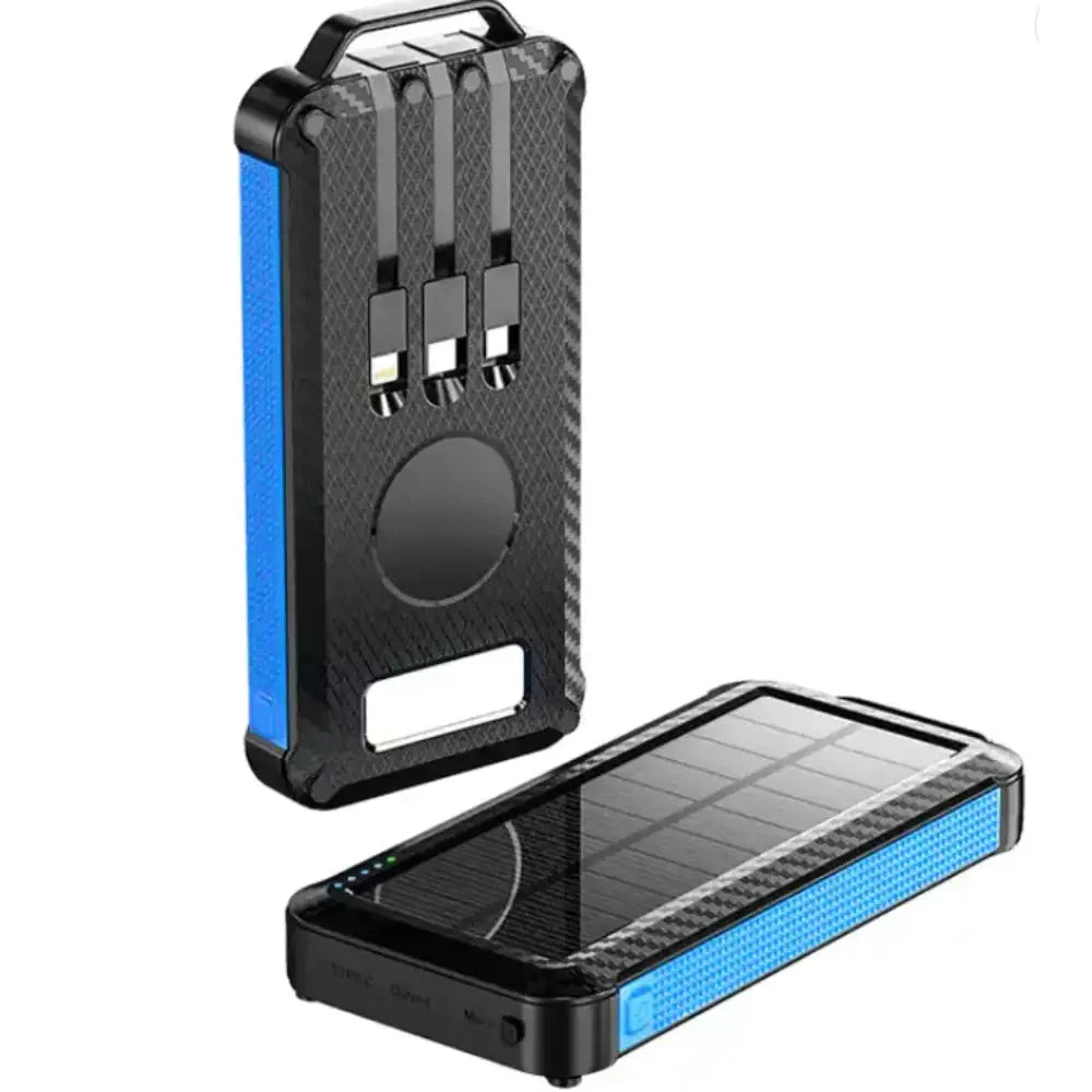 Ip65 Waterproof Portable Wireless Solar Power Bank Panel Charger Solar Powerbank Usb-C.